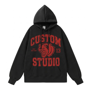 Custom Logo Autumn Winter in Stock <b>600gsm</b> Plush Velour Fleece <b>Hoodie</b> Solid Loose Fit Unisex Men Women Warm - Product Image 1