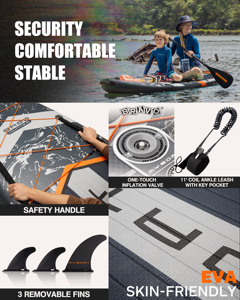 MYBOAT Livraison Gratuite Planche de <span class=keywords><strong>Paddle</strong></span> <span class=keywords><strong>Gonflable</strong></span> en Promotion – Planche de Stand-Up <span class=keywords><strong>Paddle</strong></span> Durable pour le Surf - Product Image 4
