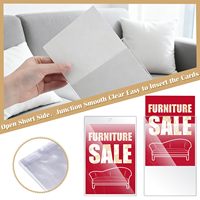 HaoRan – Supports d'étiquettes en plastique transparent pour meubles, en vrac, pochettes pour cartes 4x6 pouces, porte-étiquettes en PVC pour entrepôt de meubles