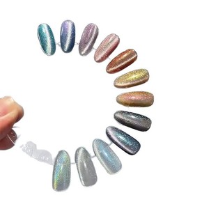Esmalte de Uñas Vegano Ecológico con Punta Francesa Transparente, Brillo Fino, Efecto Ojo de Gato, Cristal, No Tóxico, Gel UV - Product Image 3