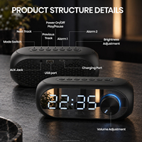 Hochwertiger OEM-Logo-Bluetooth-Lautsprecher 5.3 mit Nachtlicht und FM-Radio, unterstützt individuelles Logo, Geschenk, Großhandel