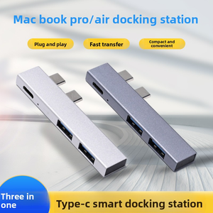 <span class=keywords><strong>Adaptador</strong></span> <span class=keywords><strong>USB</strong></span> Hub 3 en 2 Tipo-C, Carga <span class=keywords><strong>USB</strong></span>-C PD, <span class=keywords><strong>USB</strong></span> 3.0, Estación de Acoplamiento Thunderbolt 3 para <span class=keywords><strong>Macbook</strong></span> Pro - Product Image 2