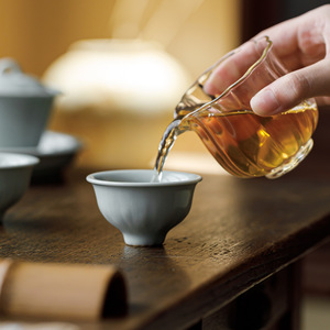 Guanlan Sky Blue Ru Kiln Small Ceramic Teacup Porcelain Round Personal <b>Tea</b> Cup For Kung Fu <b>Tea</b> <b>Set</b> - Product Image 2