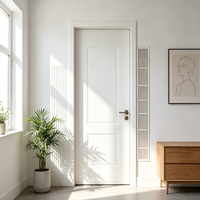 Porte intérieure en PVC de haute qualité, blanche, à panneau plat, étanche, écologique, sans formaldéhyde ajouté, pour appartement, école