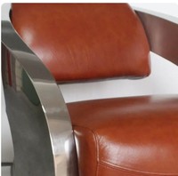 Fauteuil en cuir de style industriel rétro pour salon et bureau à domicile, durable, confortable et au design élégant