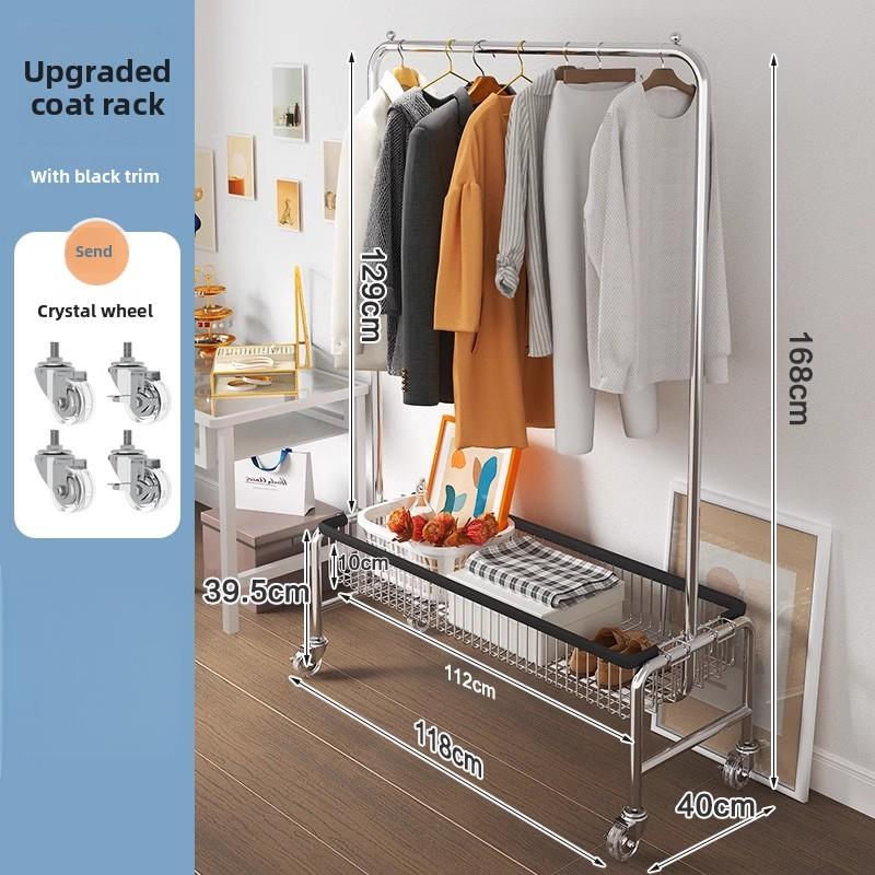 Appendiabiti da 118cm (bordo nero + ruota di cristallo)