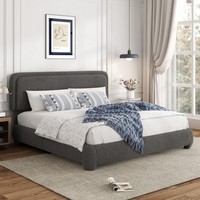 Nouvelle Arrivée Cadre de Lit Ajustable en Flanelle avec Housse Amovible Zippée et Base Stable pour une Hygiène Optimale - Mobilier de Chambre