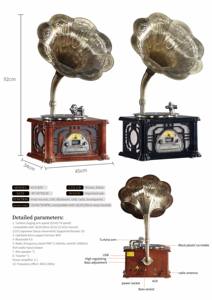 Tourne-disque vinyle en bois à <span class=keywords><strong>prix</strong></span> d'usine, vente chaude 2022, gramophone, <span class=keywords><strong>lecteur</strong></span> de CD, <span class=keywords><strong>lecteur</strong></span> de disques USB - Product Image 6