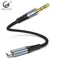 Câble audio YIVO HiFi haut de gamme YIVO XSSH DAC Type-C vers 3,5 mm, adaptateur d'extension de casque tressé OFC 99,99 % pour voiture AUX et haut-parleur