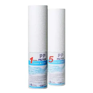 Cartucho de filtro de tratamiento de agua para el hogar Cartucho de filtro de agua Pp de 10 pulgadas para purificadores de agua domésticos Filtro sedimento