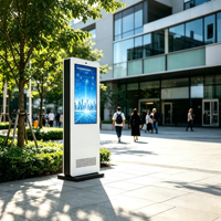 Tótem Publicitario LCD de 65 Pulgadas, 3000nit, Resistente al Agua, para Exteriores, para Calles Comerciales y Plazas