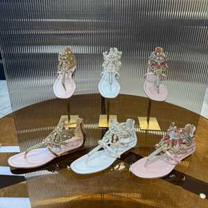 Sandales de luxe originales personnalisées pour femmes, style romain bohème Feng Shui, avec bijoux incrustés de diamants, à clipser sur le <span class=keywords><strong>pied</strong></span> ou à porter avec les doigts apparents - Product Image 6