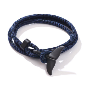 Pulsera con diseño de cola de ballena, 60 cm, cuerda roja, chapado en plata, regalo de joyería unisex - Product Image 5
