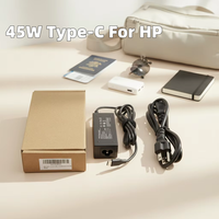 Pengisi Daya USB C Ultra Ringkas 45W untuk Laptop HP Dengan Steker Lipat