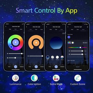 Lámpara de proyector de noche de estrella inteligente WIFI láser cielo estrella proyección LED altavoz de música para lámpara de dormitorio Galaxy con conectividad BT - Product Image 6