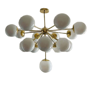 Lustre Sputnik en laiton poli à 17 bras fait à la main, hauteur de 30 pouces, largeur de 40 pouces, matériau de qualité supérieure pour un éclairage élégant - Product Image 1