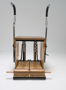 <span class=keywords><strong>Chaise</strong></span> de Pilates en bois de chêne, avec une structure en bois stable, des poignées pliables et des ressorts réglables - Product Image 5