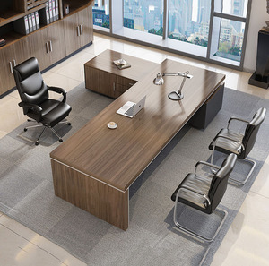 Nuovi mobili per ufficio moderni ultimi design della scrivania dell'ufficio Ceo Executive Desk Manager scrivania in Mdf/mfc a forma di L - Product Image 3