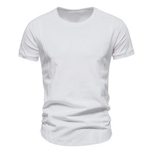 เสื้อยืดแขนสั้นฤดูร้อนแบบกำหนดเองสำหรับผู้ชาย ไซส์ใหญ่ ผ้าโพลีเอสเตอร์/คอตตอน แห้งเร็ว ระบายอากาศดี เย็บตะเข็บแบบต่อผ้า เสื้อซับใน - Product Image 1