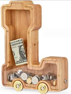 กระปุก<span class=keywords><strong>ออมสิน</strong></span>รูปเหรียญพร้อม<span class=keywords><strong>ล้อ</strong></span>กล่องเก็บ<span class=keywords><strong>เงิน</strong></span>ตัวหนังสือทำจากไม้ - Product Image 4