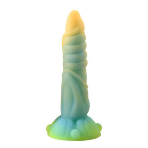 Männliches Organ Regenbogenfarbener Flüssigsilikon-Vibrator für Frauen Leuchtendes Spielzeug für Weibliche Masturbation und <span class=keywords><strong>Massage</strong></span>-Dildo - Product Image 2