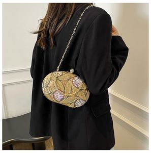 حقيبة سهرة فاخرة مطرزة بالترتر للنساء حقائب سهرة رسمية للحفلات والزفاف محافظ للسيدات حقيبة كتف صغيرة لامعة للحفلات - Product Image 5