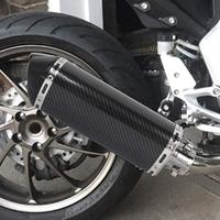 Silencieux d'échappement en acier inoxydable de 1,5 pouce à enfiler pour VTT, moto tout-terrain, moto de route, scooter, avec DB Killer amovible, pour systèmes de carrosserie de moto