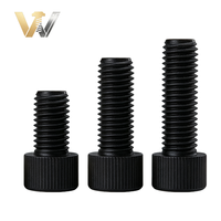 Vis à tête hexagonale M3 M4 M5 M6 M8-M12 en nylon noir, vis à tête hexagonale isolante moletée cylindrique