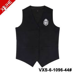 Logrotr-Chaleco clásico para hombre, ropa Formal de color negro <span class=keywords><strong>s</strong></span>ólido, bordado personalizado - Product Image 5