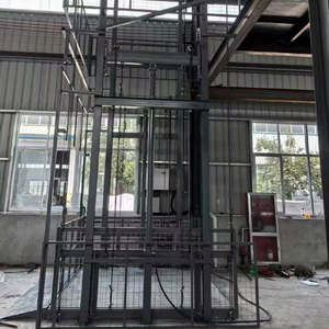 New 2 tấn thủy lực chuỗi Thép hướng dẫn đường sắt <span class=keywords><strong>Lift</strong></span> monorail vận chuyển hàng hóa thang máy nâng nền tảng cho khách sạn bán lẻ mỏ ứng dụng - Product Image 4