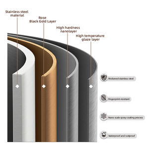 호텔 VIP 군중 제어 배리어 스탠션스 이벤트 전시회 블랙 골드 티타늄 골드 보행자 포스트 스테인레스 스틸 95cm - Product Image 2