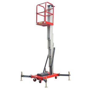 Çin fabrika 4-10m cep kaldırma tezgahları hidrolik alüminyum alaşım tek direk hava asansörü çalışma kaldırma platformu - Product Image 1