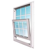 Fenêtre verticale à double battant en PVC à rupture de pont thermique, isolée, en fibre de verre, à faible consommation d'énergie, verre Low-E à gaz argon, insonorisée pour maison