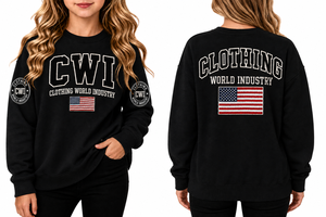 Premium quality CWI Women's <b>White</b> Crew Neck Sweatshirt Printed Letter Design Casual Autumn Wear <b>sweat</b> <b>shirts</b> - Product Image 6
