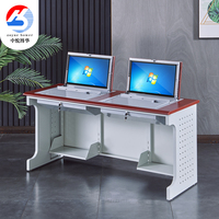 Nouveau bureau d'ordinateur moderne pour école/atelier avec écran LCD rabattable et hôte externe 011