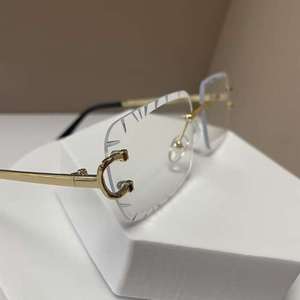 Lunettes <span class=keywords><strong>de</strong></span> <span class=keywords><strong>soleil</strong></span> Cartierring sans monture, coupe diamant, avec logo, montures <span class=keywords><strong>de</strong></span> créateur <span class=keywords><strong>de</strong></span> luxe tendance 2025, personnalisées, polarisées, haute qualité, premium - Product Image 4