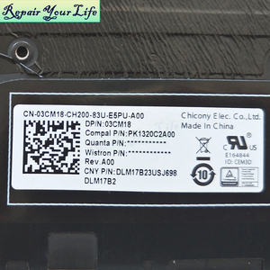 Bàn phím laptop tiếng Anh Mỹ cho <span class=keywords><strong>DELL</strong></span> <span class=keywords><strong>XPS</strong></span> 13 9370 9380 13-9370 13-9380 03CM18 Bàn phím có đèn nền thay thế Đen/Trắng Mới - Product Image 6