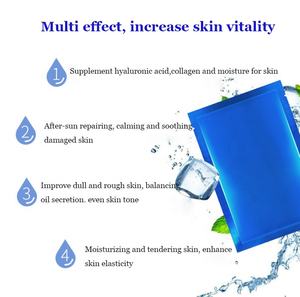 Etiqueta privada Cuidado de la <span class=keywords><strong>piel</strong></span> natural Hidratante Mascarilla calmante Después de la reparación del sol Post Microneedling hoja de máscara <span class=keywords><strong>facial</strong></span> - Product Image 4