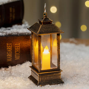 JIACAI Vierseitige Wasserdichte IP33 Batteriebetriebene Plastik-LED Warmgelbe Elektronische Kerzenlampe Retro Kleine Laterne Weihnachten - Product Image 6