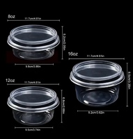 Bol à dessert transparent, boîte d'emballage transparente pour gâteau aux fruits multicouche, boîte à sucre et boissons