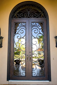 Double <span class=keywords><strong>porte</strong></span> <span class=keywords><strong>d</strong></span>'<span class=keywords><strong>entrée</strong></span> de Villa dorée, <span class=keywords><strong>en</strong></span> <span class=keywords><strong>fer</strong></span> <span class=keywords><strong>forgé</strong></span>, haute précision, livraison gratuite - Product Image 3