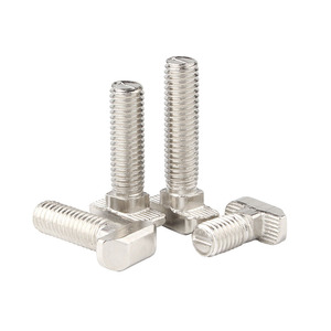 Stainless Steel 304 Hammer Head <strong>T</strong> <strong>Bolts</strong> Sliding Screw Aluminum Profile Accessories Nickel Plated Carbon Steel <strong>T</strong> Head <strong>Bolt</strong> - Product Image 1