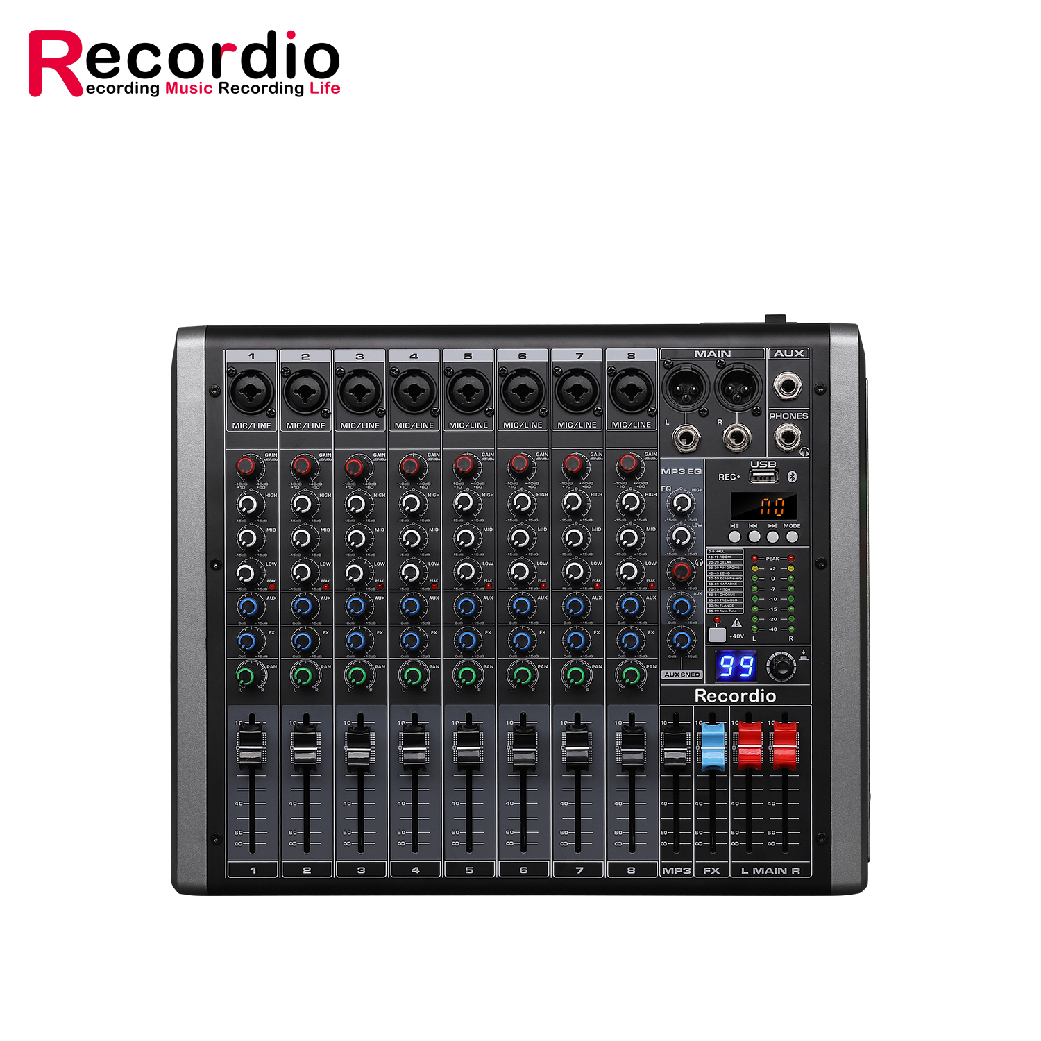 GAX-QQ8 новая 8-канальная микшерная консоль с MP3 EQ Funtion OEM аудио консоль звуковое оборудование