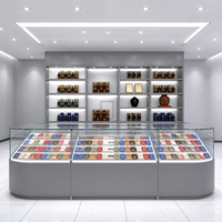 Vitrine Moderne pour Magasin de Détail, Présentoir à Liqueurs et Vins pour Boutiques de Tabac, Vitrine en Verre Personnalisée avec Éclairage LED, Durable et Écologique