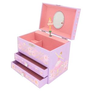 Boîte à bijoux musicale Jakos à 2 tiroirs avec <span class=keywords><strong>chanson</strong></span> Le Cygne - Idéale pour un cadeau d'anniversaire, de Noël ou de fêtes pour <span class=keywords><strong>les</strong></span> filles - Product Image 1