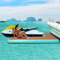 Île flottante gonflable personnalisée en PVC, plateforme de baignade, quai, bateau, yacht pour 5 à 10 passagers, extérieur/intérieur, hôtel, complexe hôtelier