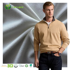Suéter de algodón personalizado de lujo de tela reciclada para hombre, suéter de manga larga con media cremallera, suéter de cuello simulado, suéter de punto con cremallera de cuarto - Product Image 1