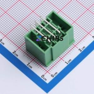 DB2ERHBM-3.5-2*3P-GN Plug-in Terminal Block Bent Lead Through Hole,P=3.5mm Board-to-Board / Socket - Closed Screw Fixing 2x3P - Product Image 2