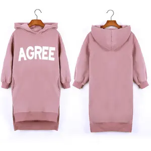 Çocuklar için kore giysi çocuklar 60 pamuk 40 Polyester Hoodies Koh Koh Maxi elbise çin pazarı