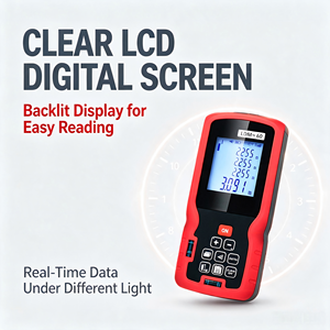 เครื่องวัดระยะเลเซอร์แบบมือถือ 40 ม. พร้อมจอ LCD แสดงผลแบบมีไฟพื้นหลัง สำหรับงานก่อสร้างและปรับปรุงบ้าน รุ่น L - Product Image 3